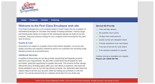 first class envalopes